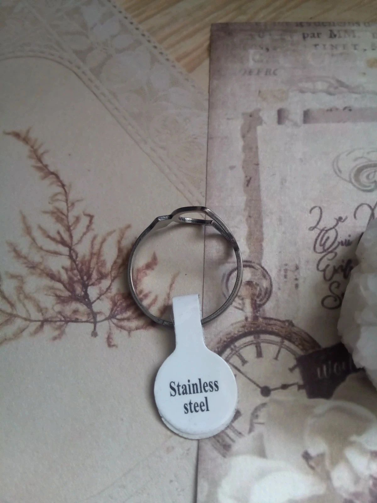 Bague bohème cœur argenté 20mm – photo 4